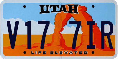 UT license plate V177IR