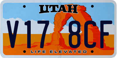 UT license plate V178CF
