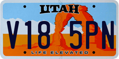 UT license plate V185PN