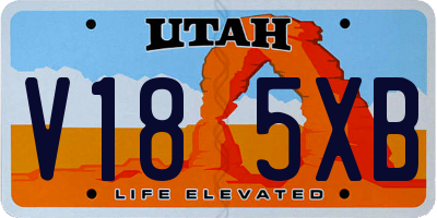 UT license plate V185XB