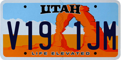 UT license plate V191JM