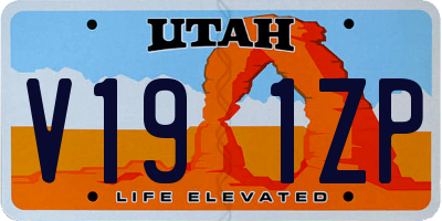 UT license plate V191ZP