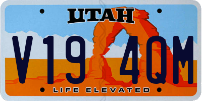 UT license plate V194QM