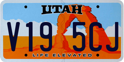 UT license plate V195CJ