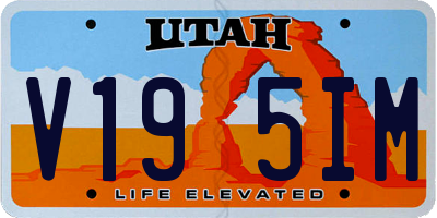 UT license plate V195IM