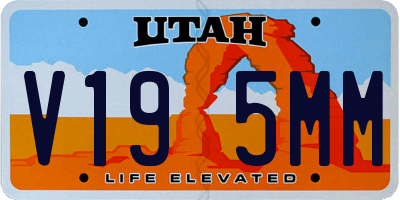 UT license plate V195MM