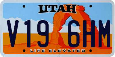 UT license plate V196HM