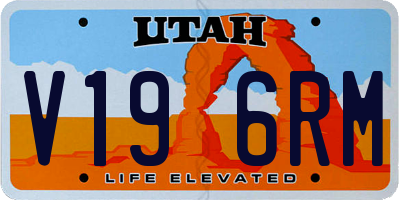 UT license plate V196RM