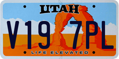 UT license plate V197PL