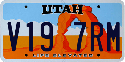 UT license plate V197RM