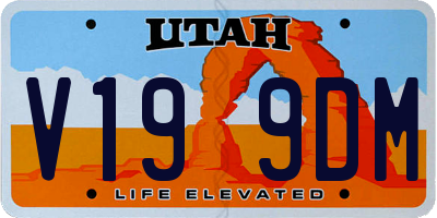UT license plate V199DM