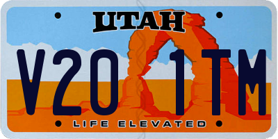 UT license plate V201TM