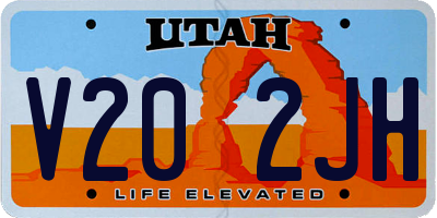UT license plate V202JH