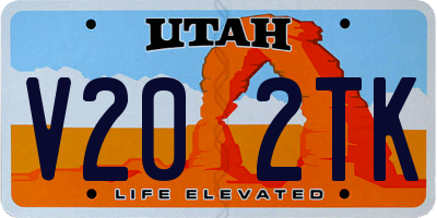 UT license plate V202TK