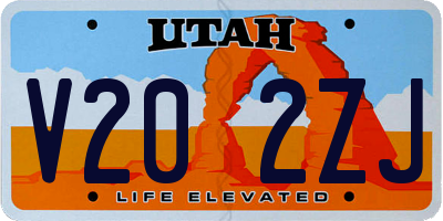 UT license plate V202ZJ