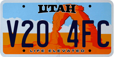 UT license plate V204FC