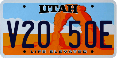 UT license plate V205OE