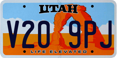 UT license plate V209PJ