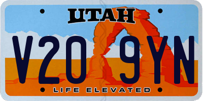 UT license plate V209YN