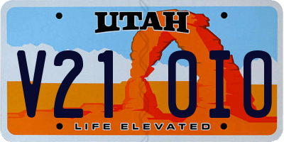 UT license plate V210IO