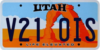 UT license plate V210IS