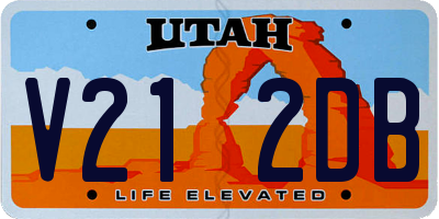 UT license plate V212DB