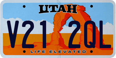 UT license plate V212QL