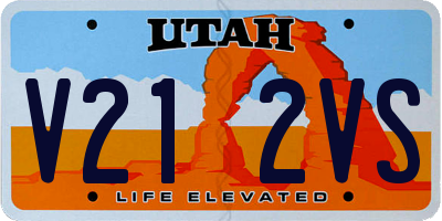 UT license plate V212VS