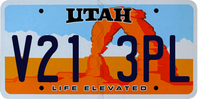 UT license plate V213PL