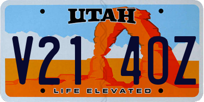 UT license plate V214OZ