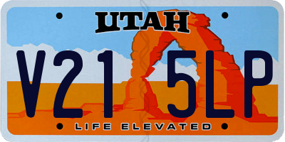 UT license plate V215LP