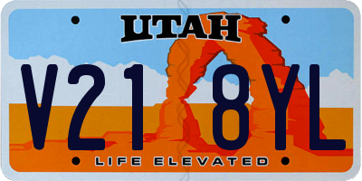 UT license plate V218YL