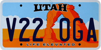 UT license plate V220GA