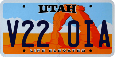UT license plate V220IA