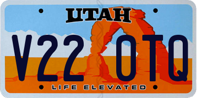 UT license plate V220TQ