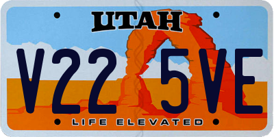 UT license plate V225VE