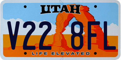 UT license plate V228FL
