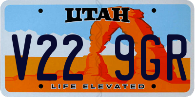 UT license plate V229GR