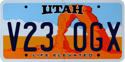 UT license plate V230GX