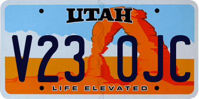UT license plate V230JC