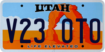 UT license plate V230TO