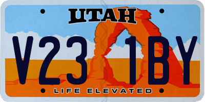 UT license plate V231BY
