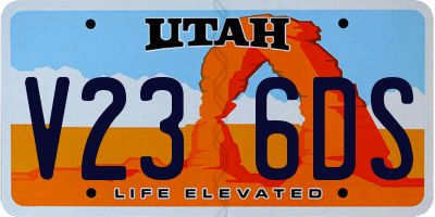 UT license plate V236DS
