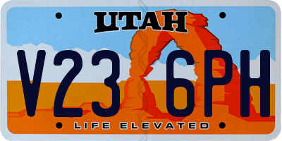 UT license plate V236PH