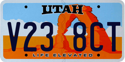 UT license plate V238CT