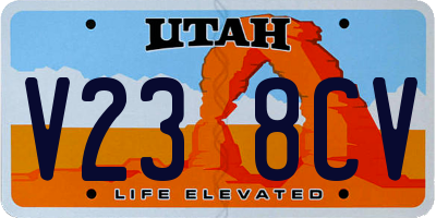 UT license plate V238CV