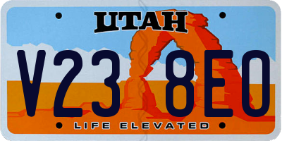 UT license plate V238EO