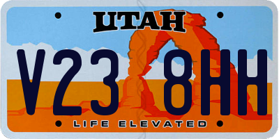 UT license plate V238HH