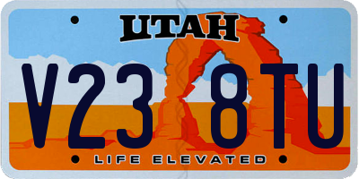 UT license plate V238TU