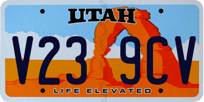 UT license plate V239CV